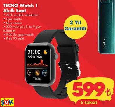 TECNO WATCH 1 AKILLI SAAT